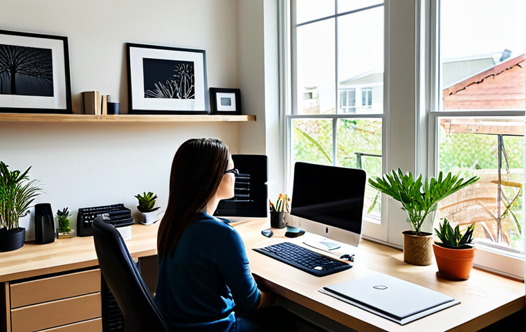 Organized Home Office**

"A well-lit and organized home office setup, featuring a clean desk with a laptop, ergonomic chair, and a calming view from the window, fully clothed person working attentively. Minimal distractions, with plants and motivational items enhancing the space. Safe for work, appropriate content, fully clothed, professional, perfect anatomy, natural proportions, high quality, modest. Focus on creating a productive and family-friendly environment."

**